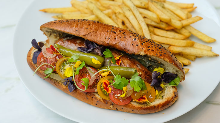 Chicago Style Toulouse Hotdog, offered at Chicago French Restaurant, Venteux